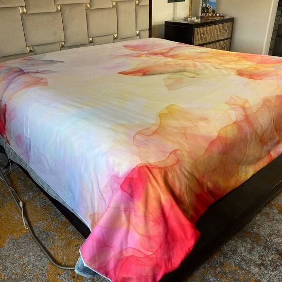 King Duvet Dreamy Water Colored print muticolor bedspread - Picture 5 of 10